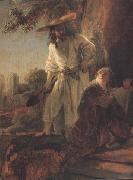 REMBRANDT Harmenszoon van Rijn Details of Christ appearing to Mary Magdalen (mk33) oil painting artist